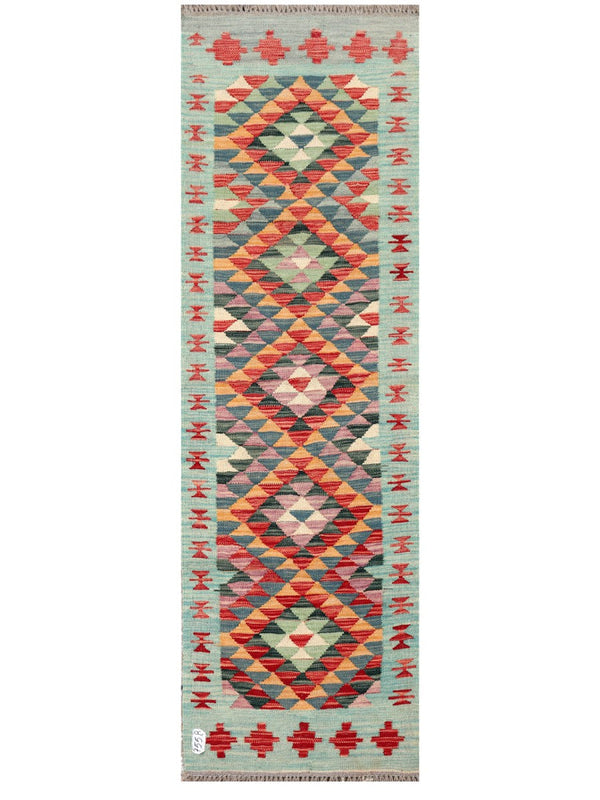Maimana Afghanistan Kilim Rug - 202 x62 cm