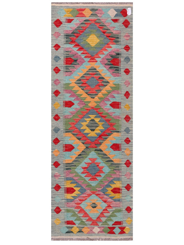 Maimana Afghanistan Kilim Rug - 209 x75 cm