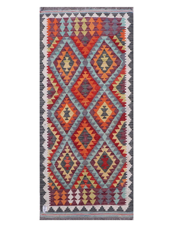 Maimana Afghanistan Kilim Rug - 189 x83 cm