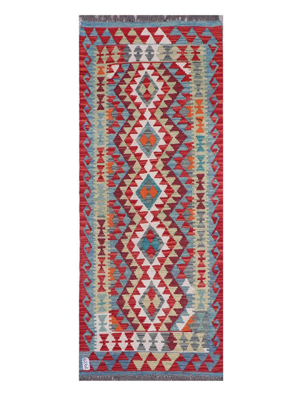 Maimana Afghanistan Kilim Rug - 198 x78 cm
