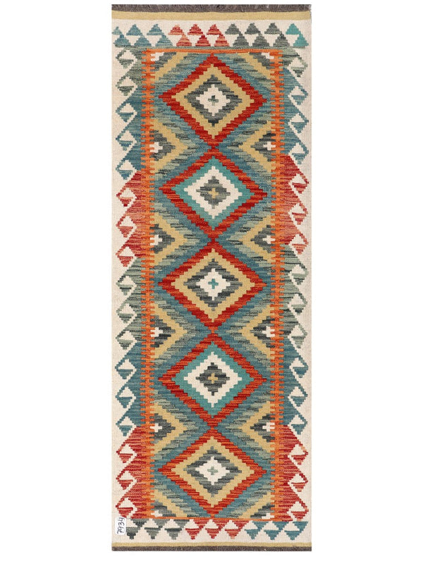 Maimana Afghanistan Kilim Rug - 194 x71 cm