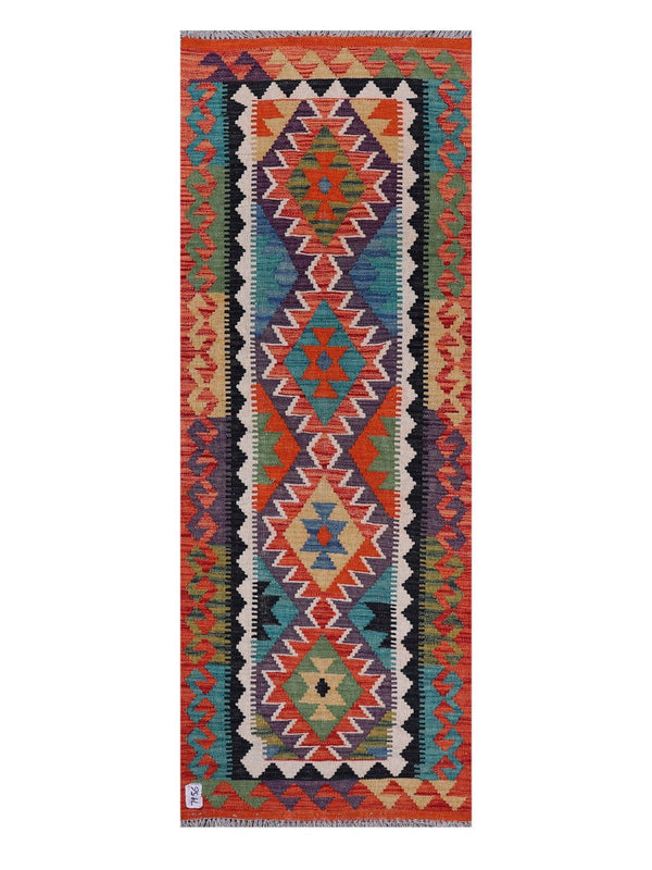 Maimana Afghanistan Kilim Rug - 191 x70 cm