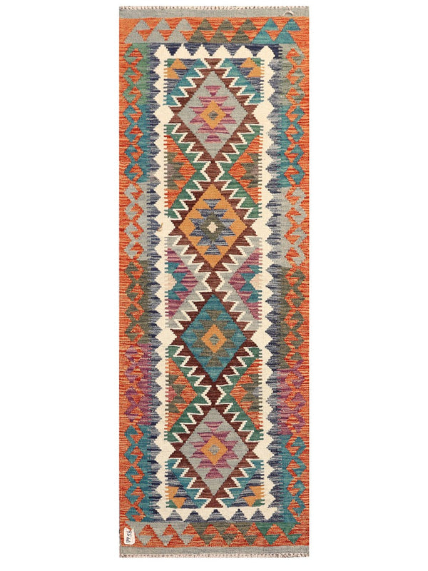 Maimana Afghanistan Kilim Rug - 195 x69 cm