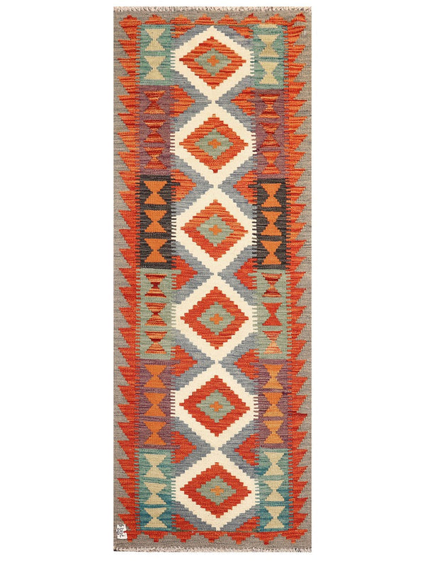 Maimana Afghanistan Kilim Rug - 201 x73 cm