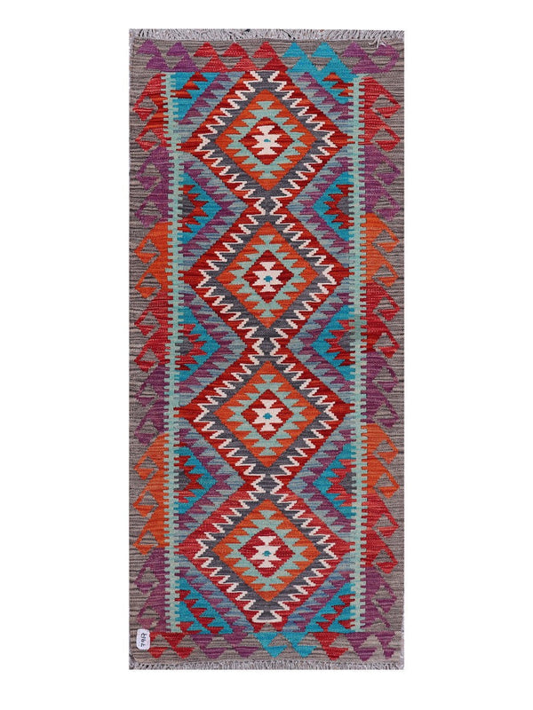 Maimana Afghanistan Kilim Rug - 184 x79 cm