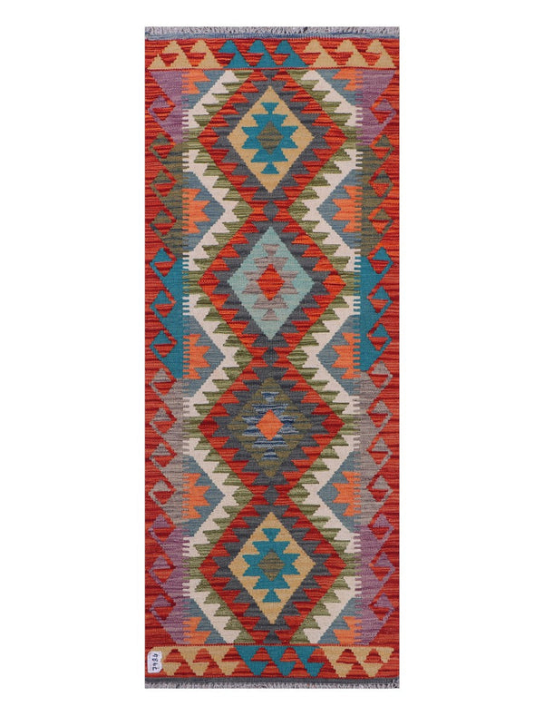 Maimana Afghanistan Kilim Rug - 192 x74 cm