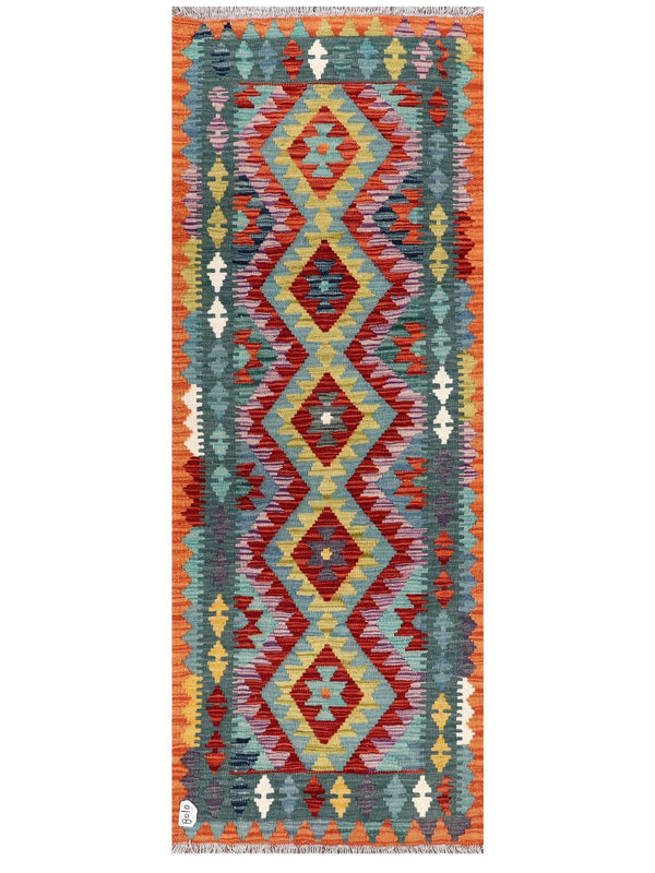 Maimana Afghanistan Kilim Rug - 193 x71 cm