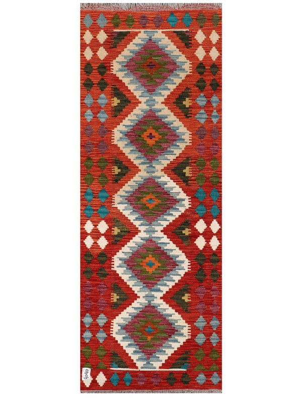 Maimana Afghanistan Kilim Rug - 190 x69 cm