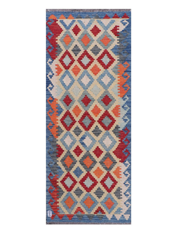 Maimana Afghanistan Kilim Rug - 199 x79 cm