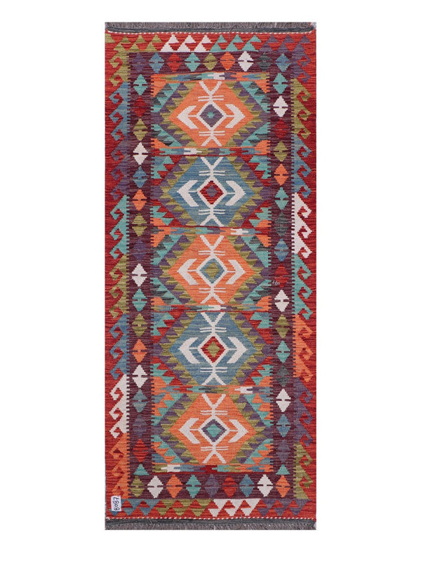 Maimana Afghanistan Kilim Rug - 197 x82 cm