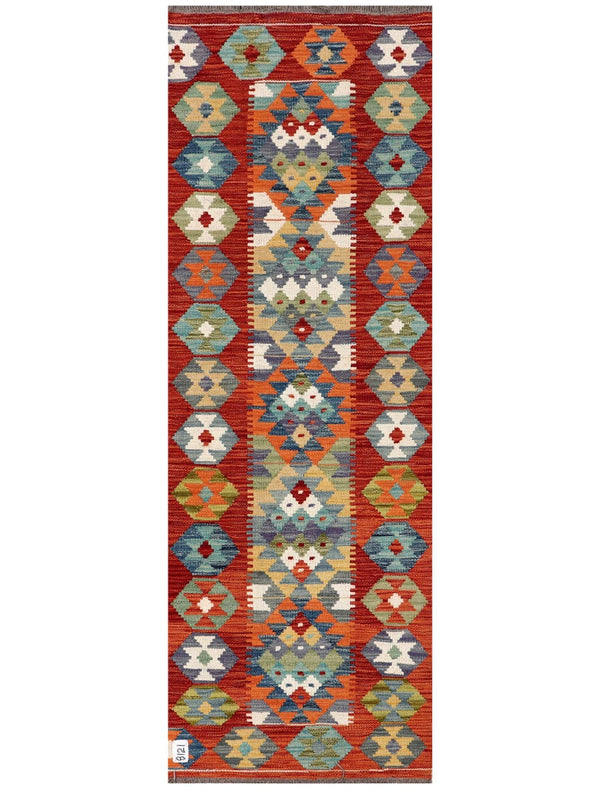 Maimana Afghanistan Kilim Rug - 200 x68 cm