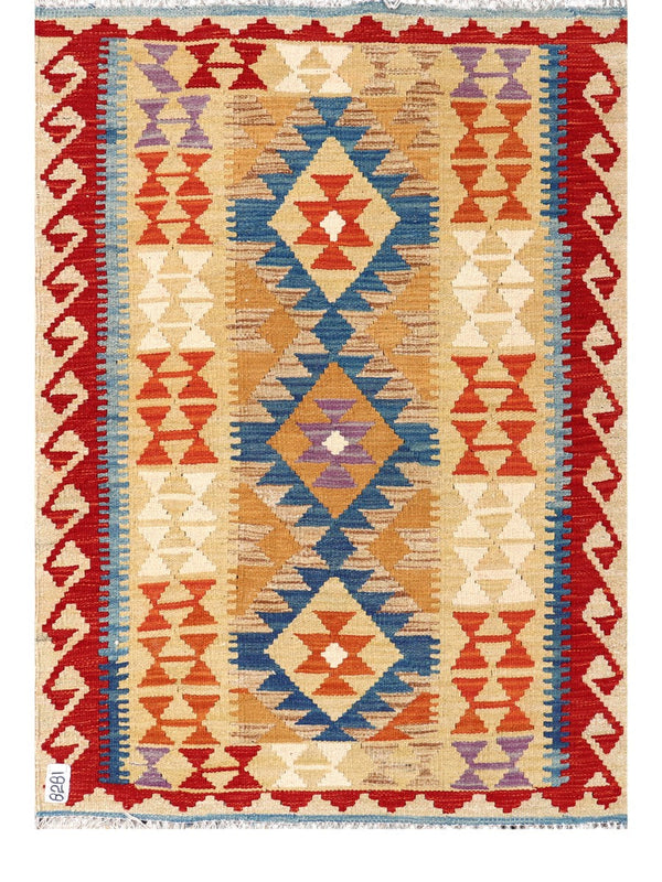 Maimana Afghanistan Kilim Rug - 138 x98 cm