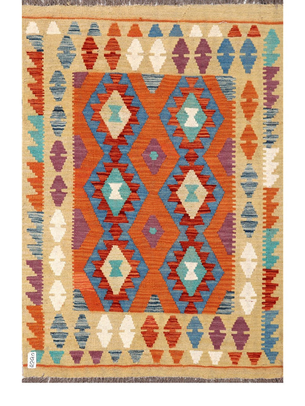 Maimana Afghanistan Kilim Rug - 143 x97 cm