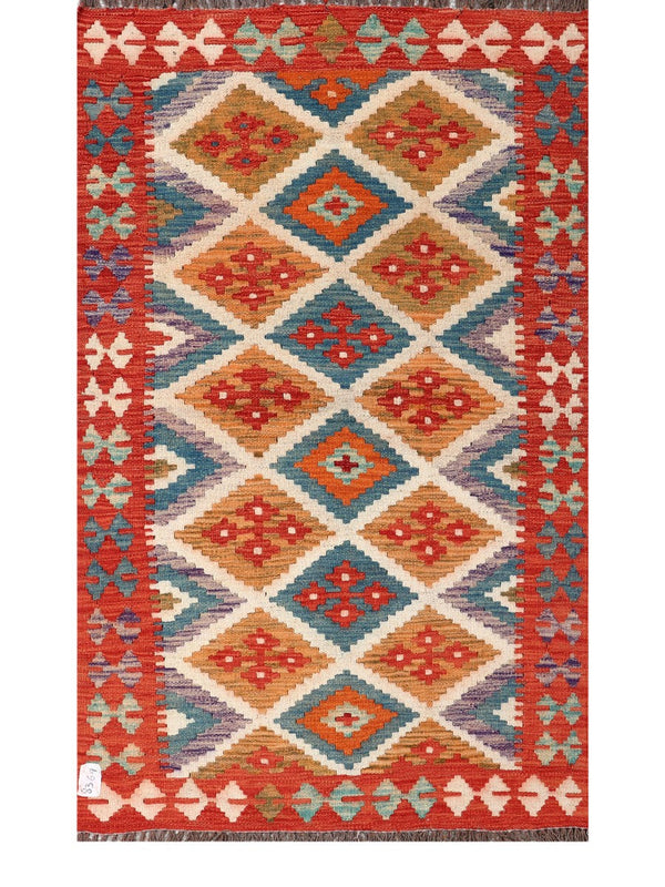 Maimana Afghanistan Kilim Rug - 152 x95 cm