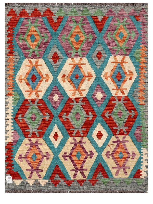 Maimana Afghanistan Kilim Rug - 137 x103 cm