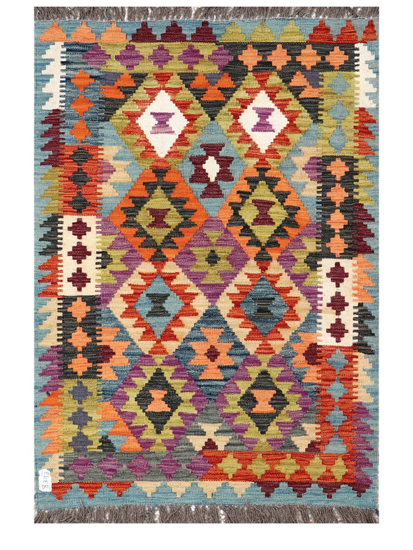 Maimana Afghanistan Kilim Rug - 137 x100 cm