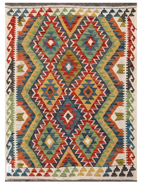 Maimana Afghanistan Kilim Rug - 135 x100 cm