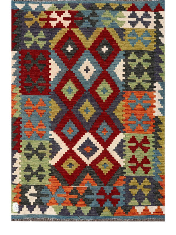 Maimana Afghanistan Kilim Rug - 148 x102 cm