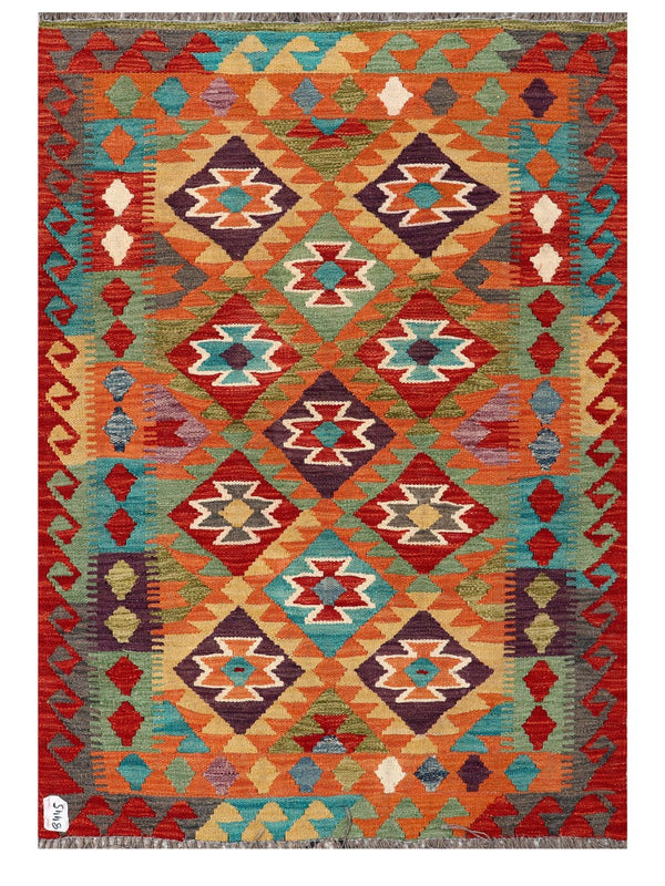 Maimana Afghanistan Kilim Rug - 142 x100 cm