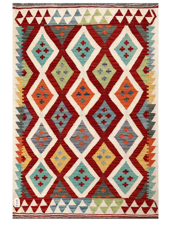 Maimana Afghanistan Kilim Rug - 142 x96 cm