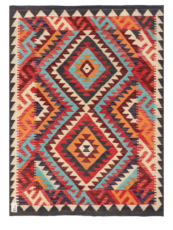 Maimana Afghanistan Kilim Rug - 148 x106 cm