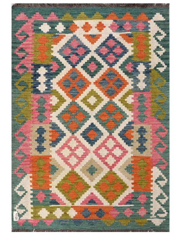 Maimana Afghanistan Kilim Rug - 153 x106 cm