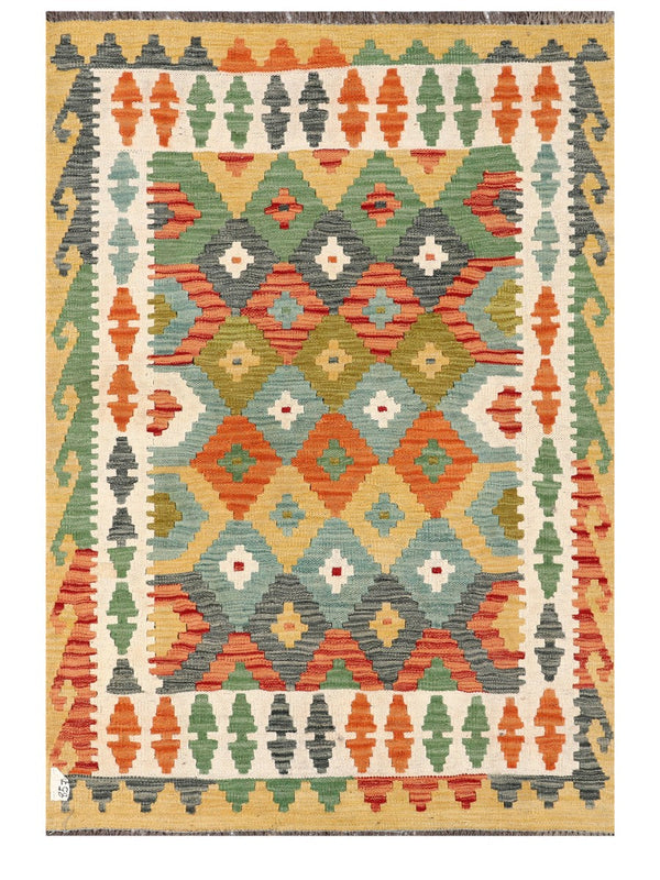 Maimana Afghanistan Kilim Rug - 148 x102 cm