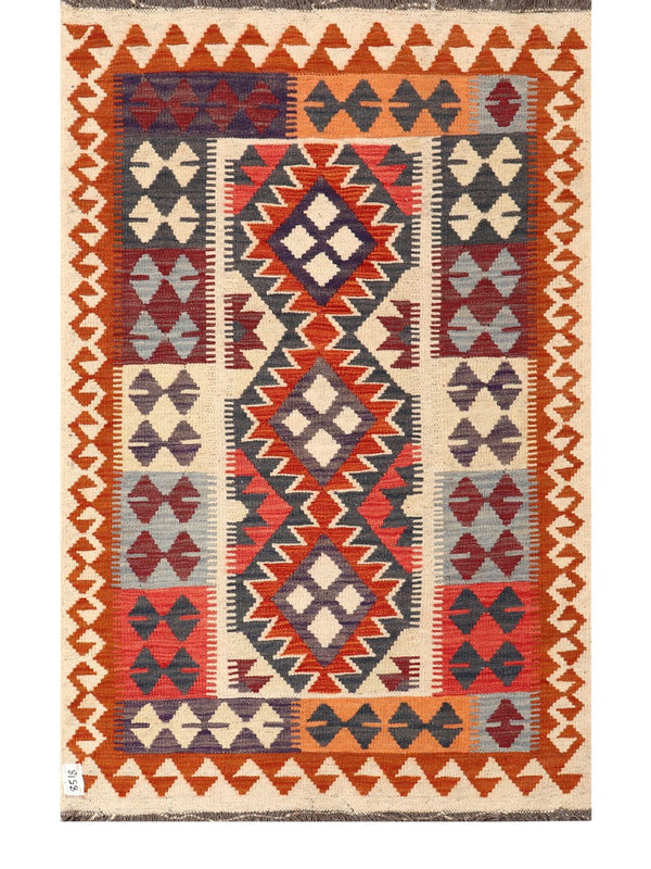 Maimana Afghanistan Kilim Rug - 152 x98 cm