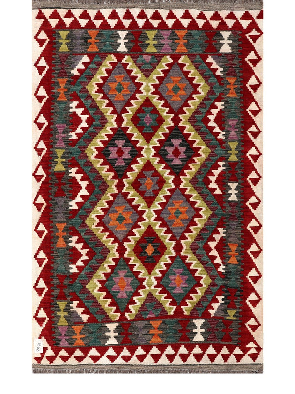 Maimana Afghanistan Kilim Rug - 162 x100 cm