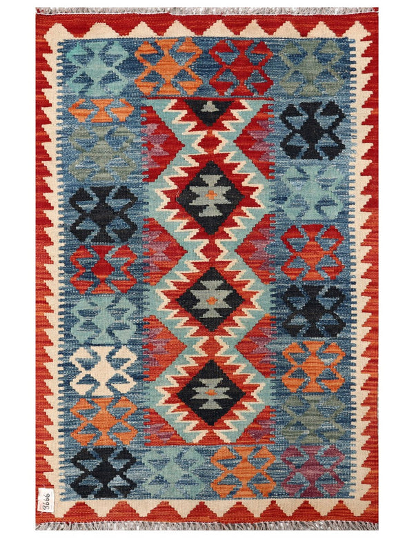 Maimana Afghanistan Kilim Rug - 125 x 82 cm
