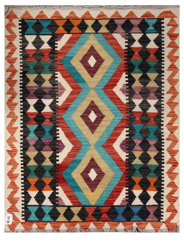 Maimana Afghanistan Kilim Rug - 117 x 90 cm