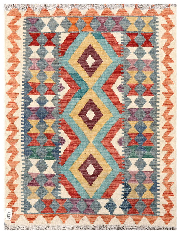 Maimana Afghanistan Kilim Rug - 117 x 89 cm