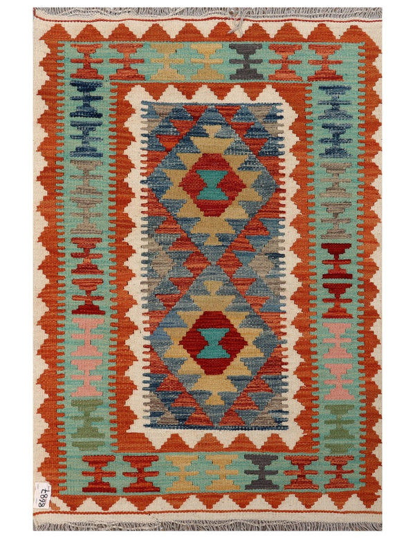 Maimana Afghanistan Kilim Rug - 119 x 82 cm