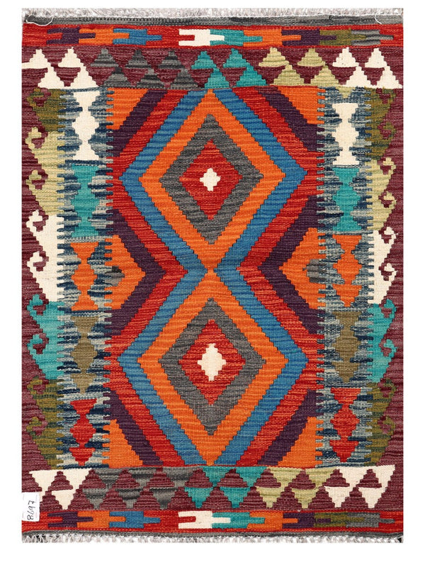 Maimana Afghanistan Kilim Rug - 119 x 85 cm