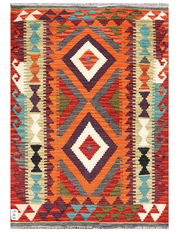 Maimana Afghanistan Kilim Rug - 124 x 87 cm