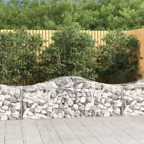 Arched Gabion Baskets 25 pcs 200x50x60/80 cm Galvanised Iron