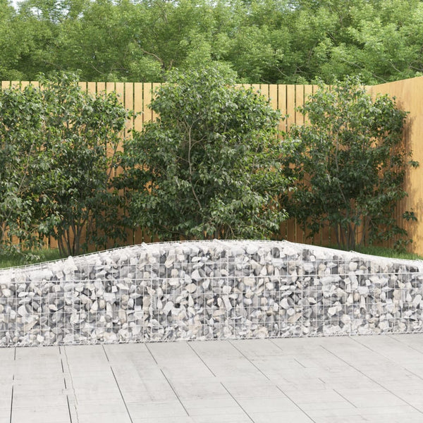 Arched Gabion Baskets 10 pcs 400x50x40/60 cm Galvanised Iron