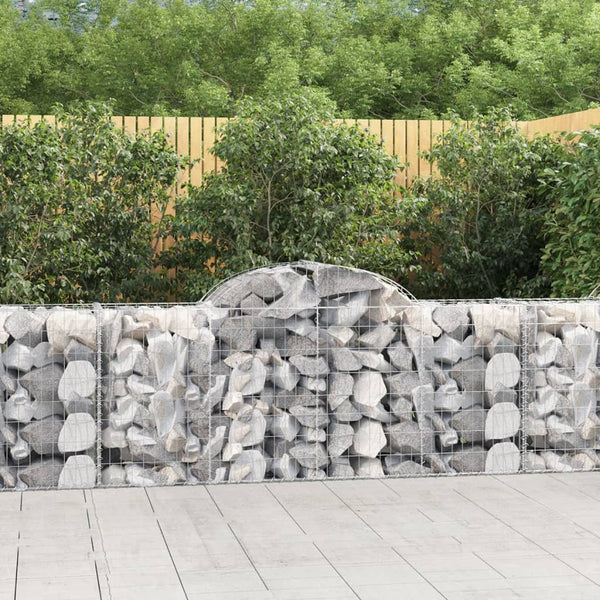 Arched Gabion Baskets 6 pcs 200x50x80/100 cm Galvanised Iron