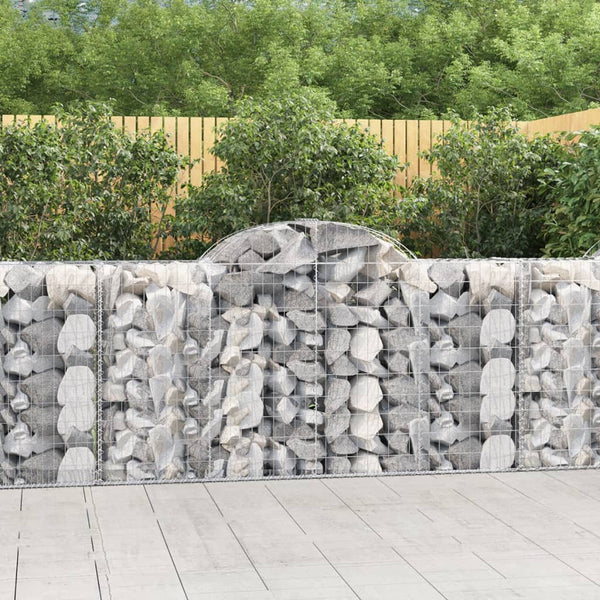 Arched Gabion Baskets 30 pcs 200x50x100/120 cm Galvanised Iron