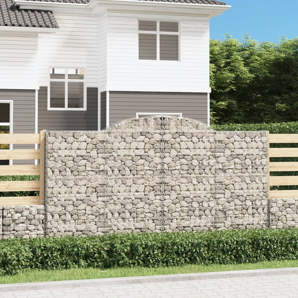 Arched Gabion Baskets 6 pcs 300x30x160/180 cm Galvanised Iron