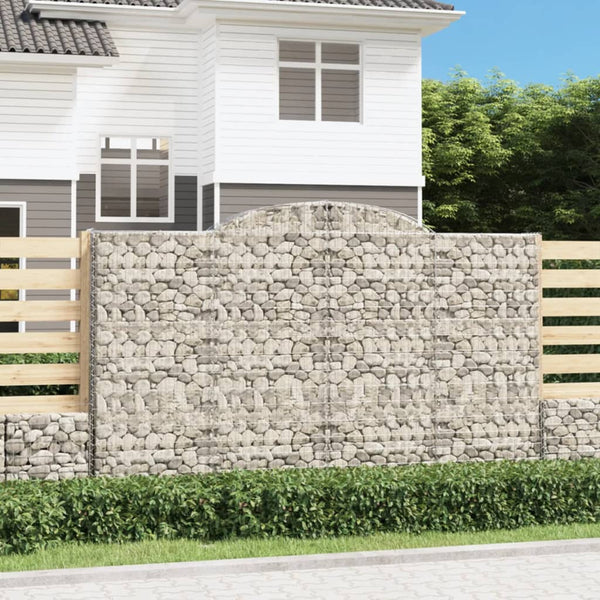 Arched Gabion Baskets 2 pcs 300x50x180/200 cm Galvanised Iron