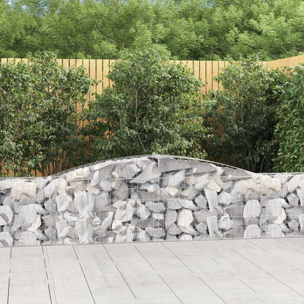 Arched Gabion Baskets 10 pcs 400x30x60/80 cm Galvanised Iron