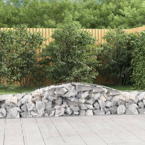 Arched Gabion Baskets 10 pcs 400x50x40/60 cm Galvanised Iron