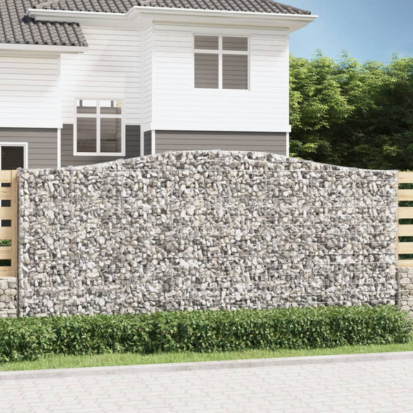 Arched Gabion Basket 400x30x180/200 cm Galvanised Iron