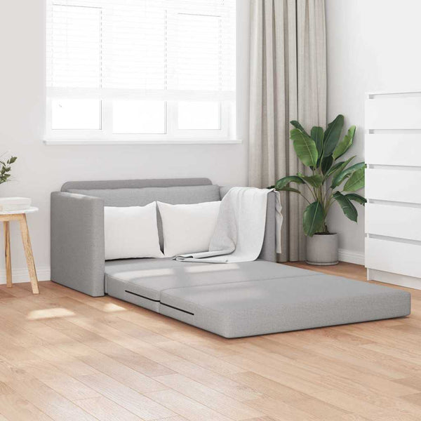 Floor Sofa Bed 2-in-1 Cloud Grey 124x71x78 cm Fabric