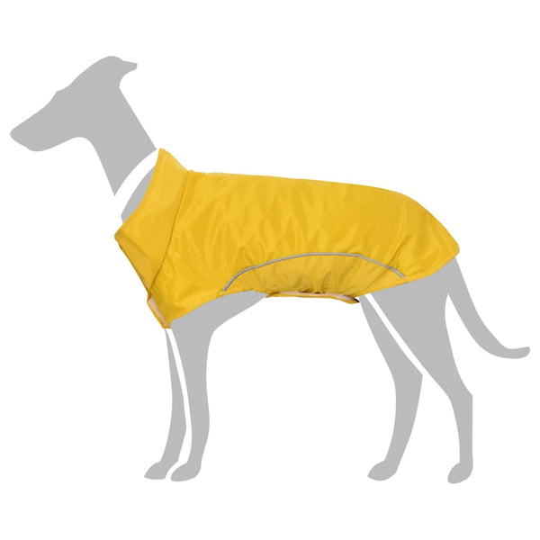 Dog Raincoat with Reflective Strips Polyester Yellow L