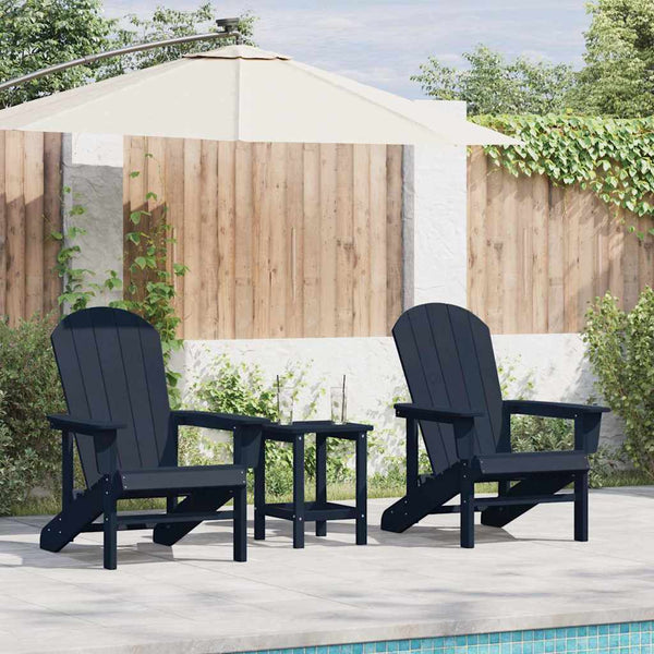 Adirondack Chairs 2 pcs Navy Blue 74x82x90 cm HDPE, vidaXL Adirondack Chair Navy Blue 74x82x91 cm HDPE