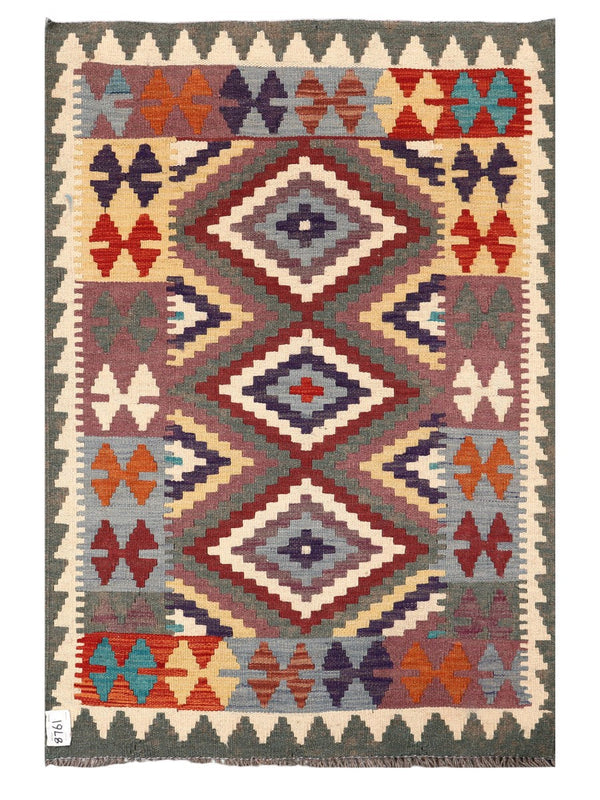 Maimana Afghanistan Kilim Rug - 129 x 87 cm