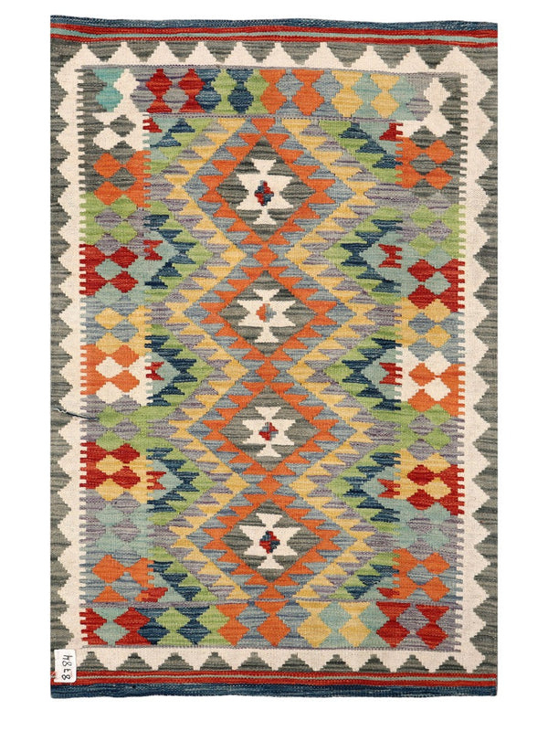 Maimana Afghanistan Kilim Rug - 127 x 82 cm