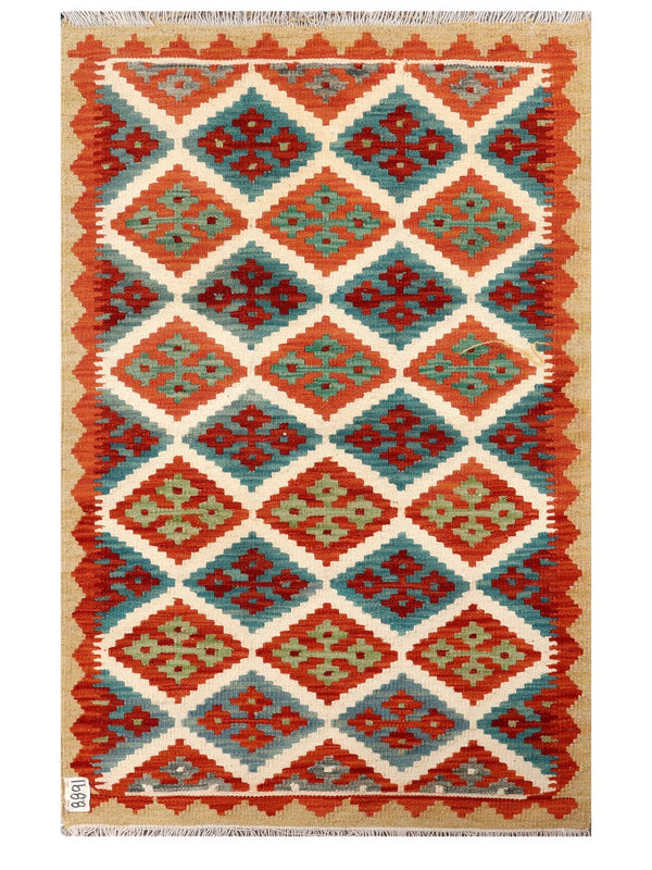 Maimana Afghanistan Kilim Rug - 129 x 83 cm